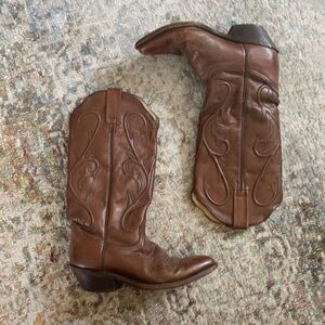 Brown Leather Cowboy Boots